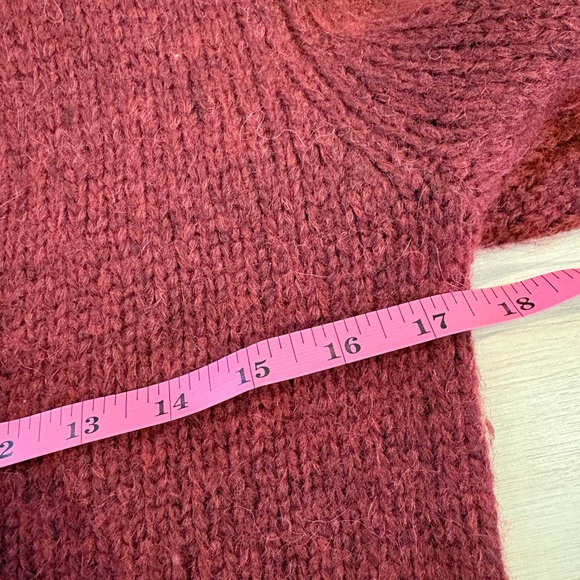 Talula V-Neck Button Cardigan in Wine - Picture 5 of 6